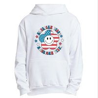 4th Of July Retro American Vibes Flower Gift Urban Pullover Hoodie