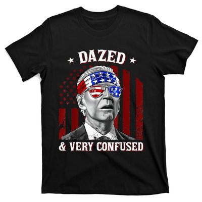 4th Of July Us Flag Funny Joe Biden Dazed And Very Confused T-Shirt