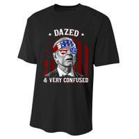 4th Of July Us Flag Funny Joe Biden Dazed And Very Confused Performance Sprint T-Shirt