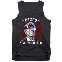 4th Of July Us Flag Funny Joe Biden Dazed And Very Confused Tank Top