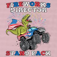 4th of July Fireworks Director T Rex Monster Truck 25L Jumbo Tote