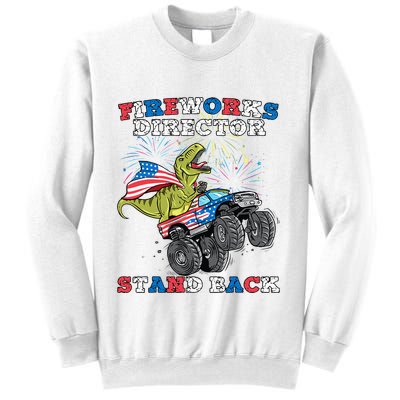 4th of July Fireworks Director T Rex Monster Truck Sweatshirt
