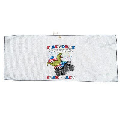 4th of July Fireworks Director T Rex Monster Truck Large Microfiber Waffle Golf Towel
