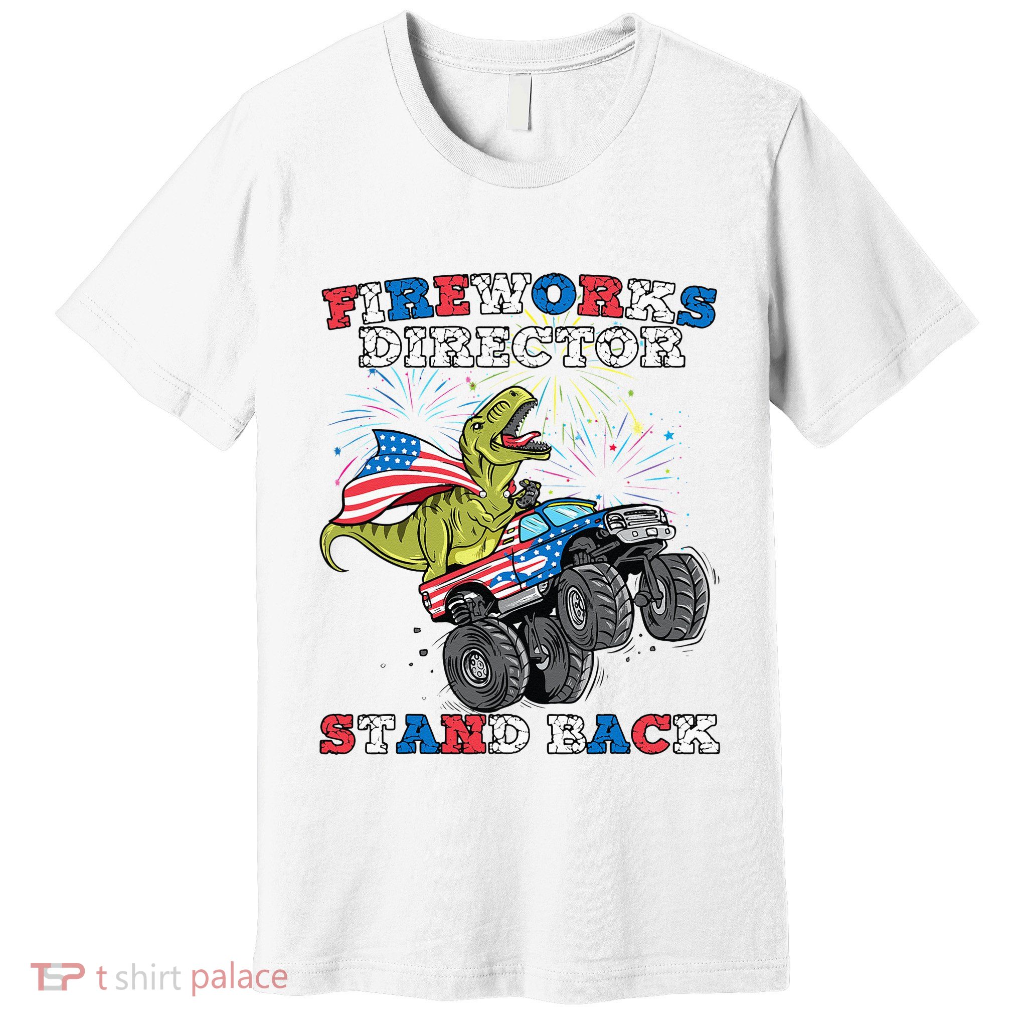 4th of July Fireworks Director T Rex Monster Truck Premium T-Shirt