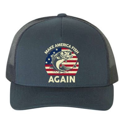 4th Of July Gift Make America Fishing Again Funny Dad Jokes Funny Gift Yupoong Adult 5-Panel Trucker Hat