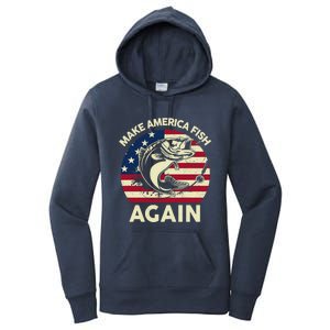 4th Of July Gift Make America Fishing Again Funny Dad Jokes Funny Gift Women's Pullover Hoodie