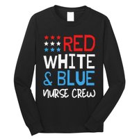 4th Of July Nurse Crew Scrub Tops Patriotic Nurses Matching Long Sleeve Shirt