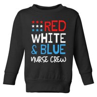 4th Of July Nurse Crew Scrub Tops Patriotic Nurses Matching Toddler Sweatshirt