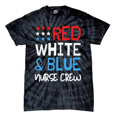 4th Of July Nurse Crew Scrub Tops Patriotic Nurses Matching Tie-Dye T-Shirt