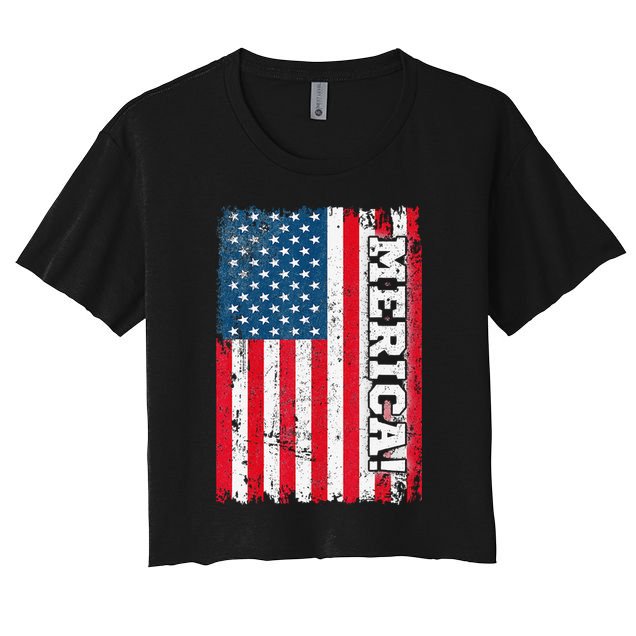 4th of July US Independence American Flag Patriotic Crop Top