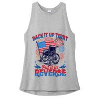 4th Of July Veteran Back Its Up Terry Put Its In Reverse Ladies PosiCharge Tri-Blend Wicking Tank