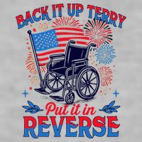 4th Of July Veteran Back Its Up Terry Put Its In Reverse Ladies PosiCharge Tri-Blend Wicking Tank