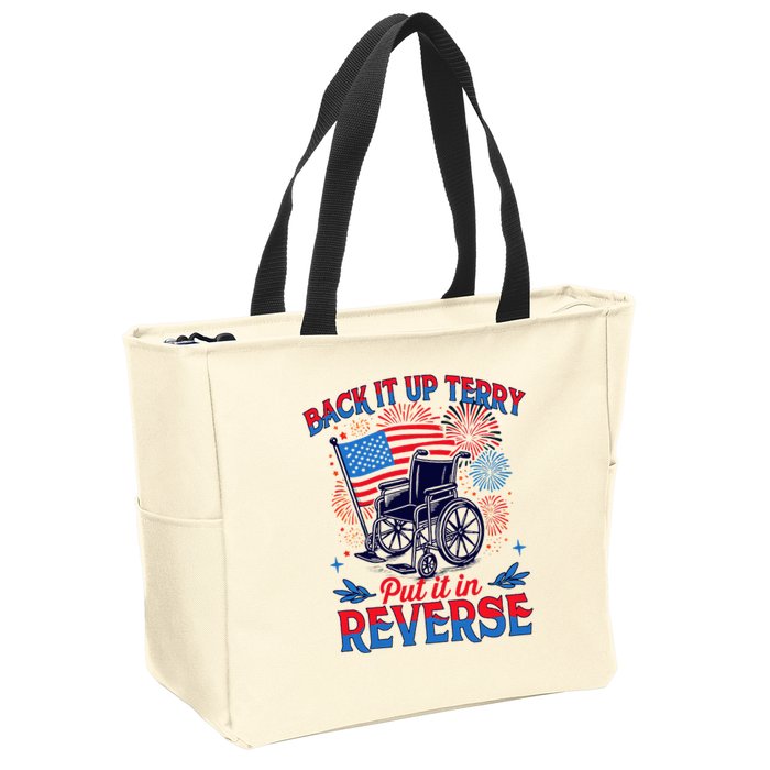 4th Of July Veteran Back Its Up Terry Put Its In Reverse Zip Tote Bag