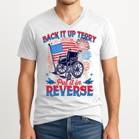 4th Of July Veteran Back Its Up Terry Put Its In Reverse V-Neck T-Shirt