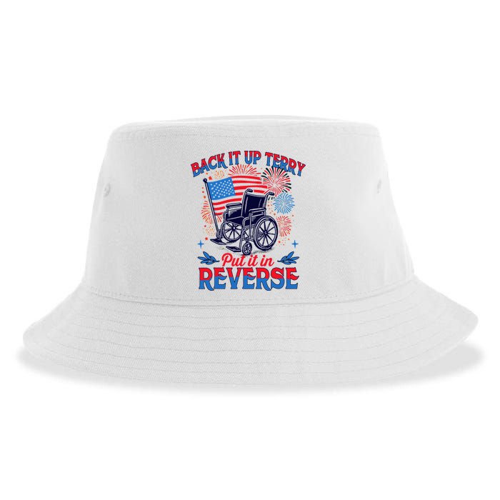 4th Of July Veteran Back Its Up Terry Put Its In Reverse Sustainable Bucket Hat