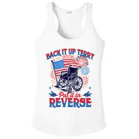 4th Of July Veteran Back Its Up Terry Put Its In Reverse Ladies PosiCharge Competitor Racerback Tank