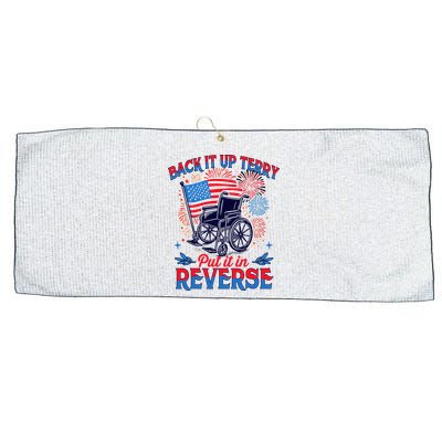 4th Of July Veteran Back Its Up Terry Put Its In Reverse Large Microfiber Waffle Golf Towel