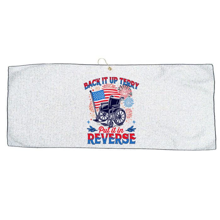 4th Of July Veteran Back Its Up Terry Put Its In Reverse Large Microfiber Waffle Golf Towel