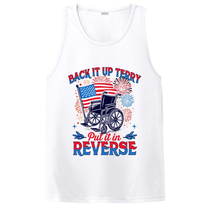 4th Of July Veteran Back Its Up Terry Put Its In Reverse PosiCharge Competitor Tank