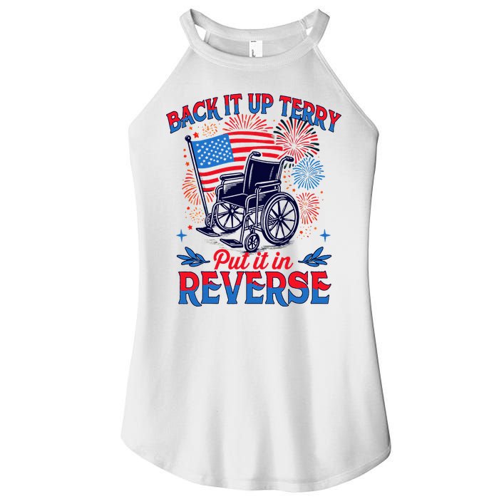 4th Of July Veteran Back Its Up Terry Put Its In Reverse Women's Perfect Tri Rocker Tank