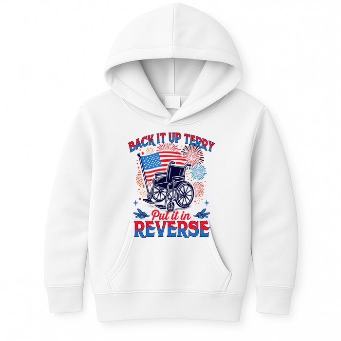 4th Of July Veteran Back Its Up Terry Put Its In Reverse Kids Hoodie