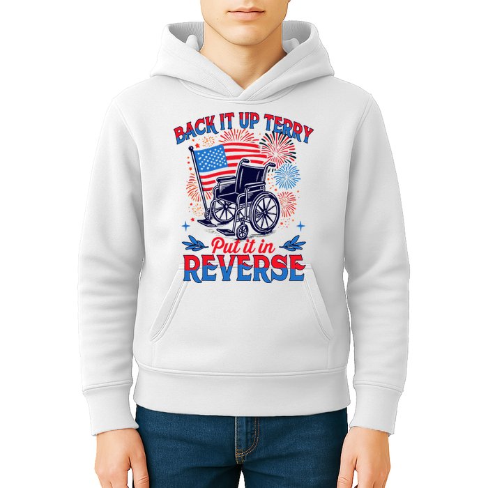 4th Of July Veteran Back Its Up Terry Put Its In Reverse Kids Hoodie