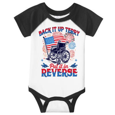 4th Of July Veteran Back Its Up Terry Put Its In Reverse Infant Baby Jersey Bodysuit