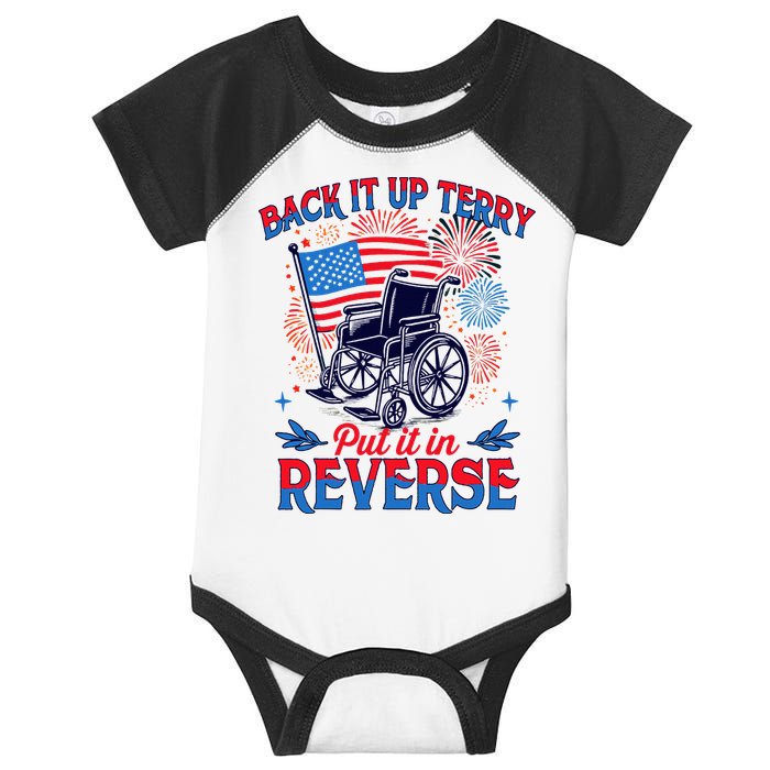 4th Of July Veteran Back Its Up Terry Put Its In Reverse Infant Baby Jersey Bodysuit