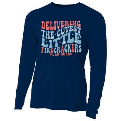 4th Of July Labor And Delivery Nurse American Land D Nurse Cooling Performance Long Sleeve Crew