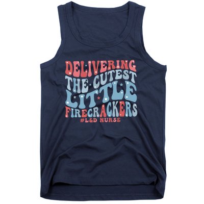 4th Of July Labor And Delivery Nurse American Land D Nurse Tank Top