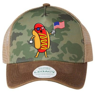 4th of July Hot Dog Hotdog 4th of July Legacy Tie Dye Trucker Hat