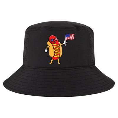 4th of July Hot Dog Hotdog 4th of July Cool Comfort Performance Bucket Hat