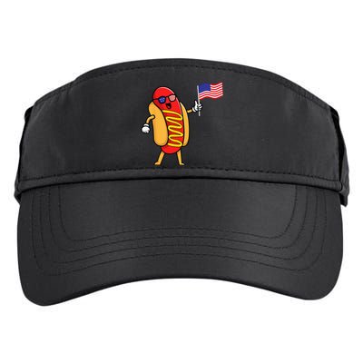 4th of July Hot Dog Hotdog 4th of July Adult Drive Performance Visor