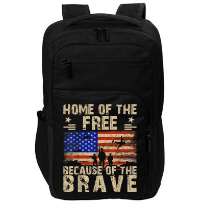 4th Of July USA Flag Home Of The Free Because Of The Brave Impact Tech Backpack