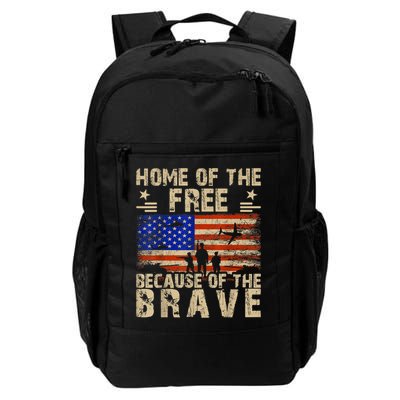 4th Of July USA Flag Home Of The Free Because Of The Brave Backpack