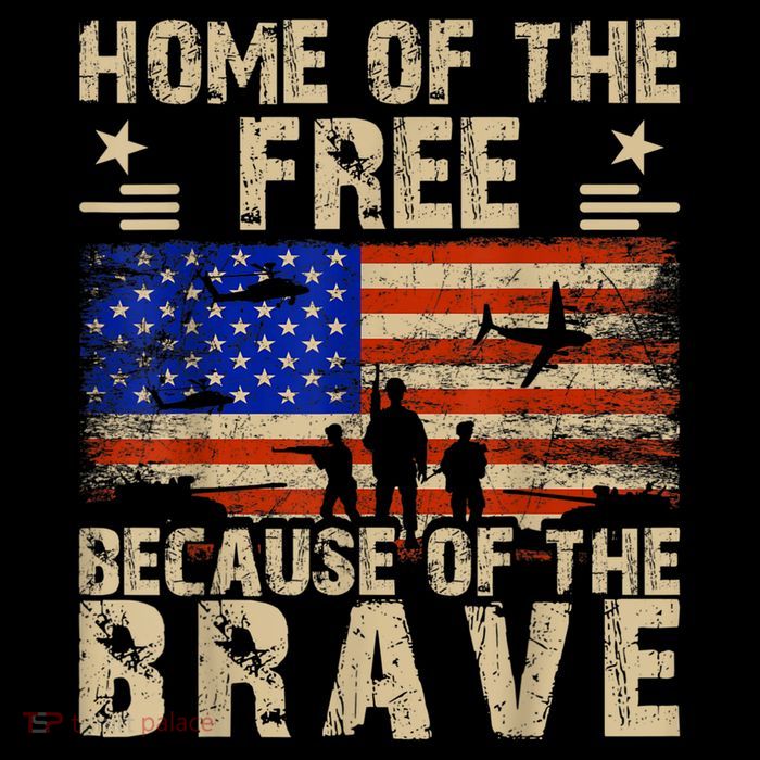 4th Of July USA Flag Home Of The Free Because Of The Brave Flatbill Hat