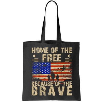 4th Of July USA Flag Home Of The Free Because Of The Brave Bag