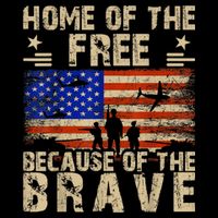 4th Of July USA Flag Home Of The Free Because Of The Brave Magnet
