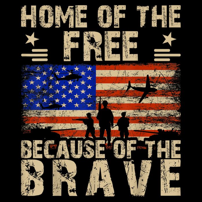 4th Of July USA Flag Home Of The Free Because Of The Brave Magnet