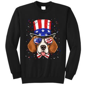 4th of July Patriotic Beagle American USA Flag Beagle Lovers Sweatshirt