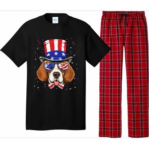 4th of July Patriotic Beagle American USA Flag Beagle Lovers Pajama Set