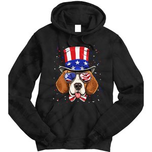 4th of July Patriotic Beagle American USA Flag Beagle Lovers Tie Dye Hoodie