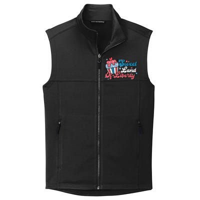 4th Of July Retro Sweet Land Of Liberty Gift Collective Smooth Fleece Vest