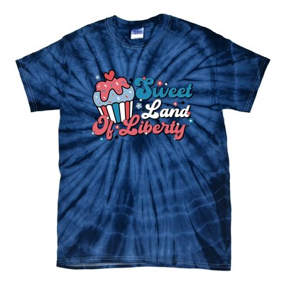 4th Of July Retro Sweet Land Of Liberty Gift Tie-Dye T-Shirt