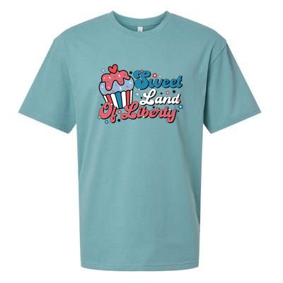 4th Of July Retro Sweet Land Of Liberty Gift Sueded Cloud Jersey T-Shirt