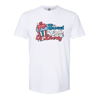 4th Of July Retro Sweet Land Of Liberty Gift Softstyle CVC T-Shirt