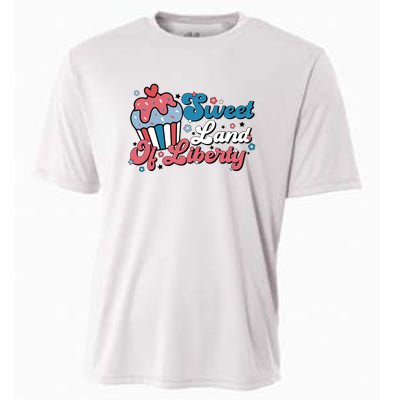 4th Of July Retro Sweet Land Of Liberty Gift Cooling Performance Crew T-Shirt