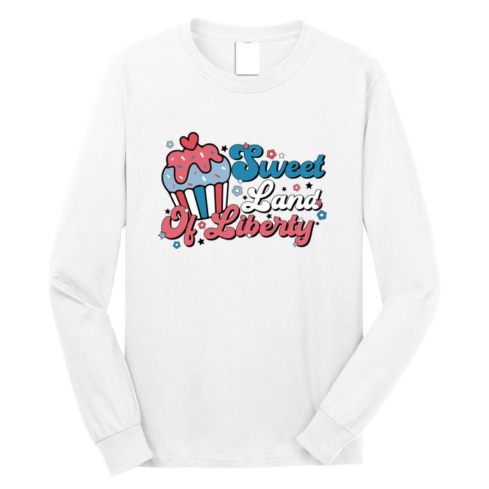 4th Of July Retro Sweet Land Of Liberty Gift Long Sleeve Shirt