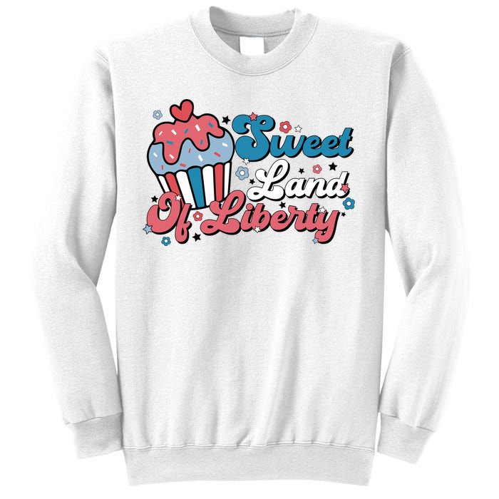 4th Of July Retro Sweet Land Of Liberty Gift Sweatshirt