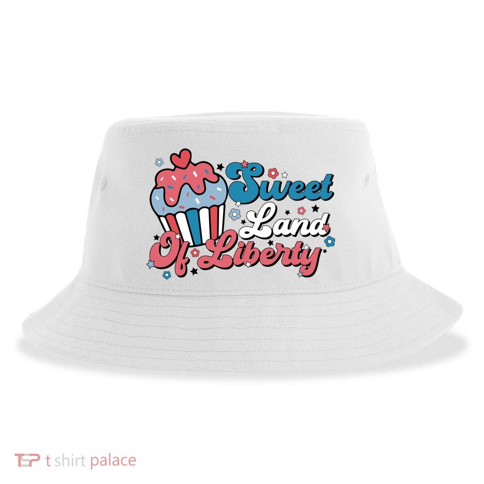 4th Of July Retro Sweet Land Of Liberty Gift Sustainable Bucket Hat